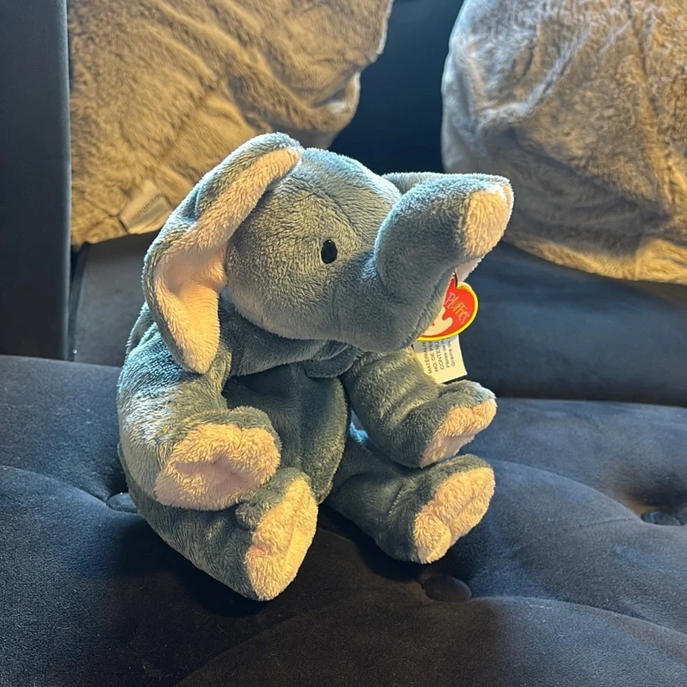 NWT TY Pluffies Elephant Stuffed Animal - Picture 2 of 4